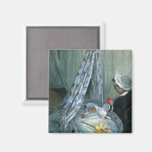 クロード・モネの『ゆりかごのジャン・モネ』 マグネット (正面/裏面)