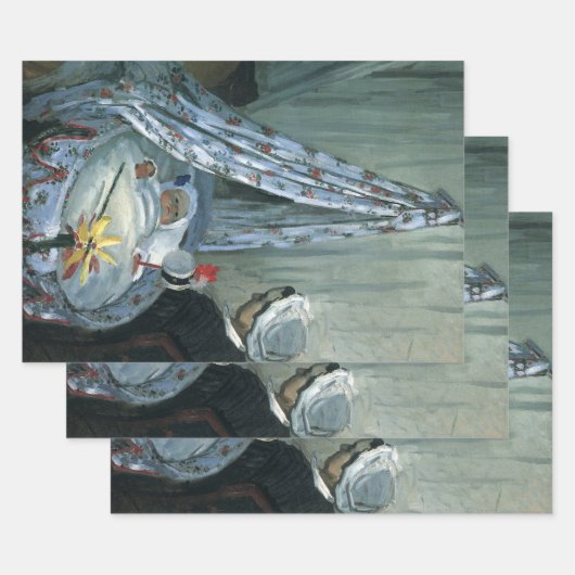 クロード・モネの『ゆりかごのジャン・モネ』 ラッピングペーパーシート (セット)