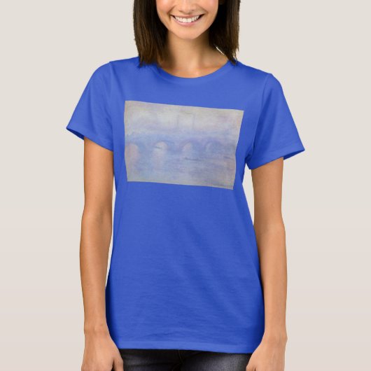 クロード・モネの「ウォータールー橋、霧の効果」 Tシャツ (正面)