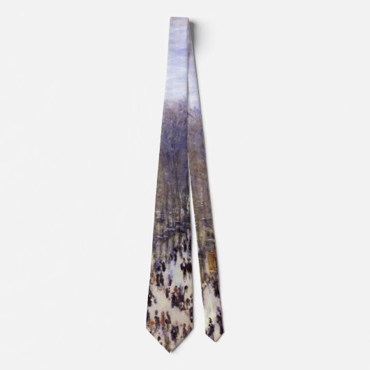クロード・モネの「キャプシーヌ大通り」美術 ネクタイ (正面)