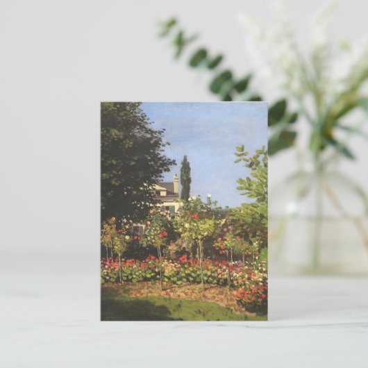 クロード・モネの『サン・アドレスの花園』 ポストカード (スタンド正面)