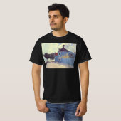 クロード・モネの「ザーンダムの青い家」 Tシャツ (正面フル)