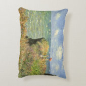 クロード・モネの「ポールヴィルでの断崖散歩」 アクセントクッション (裏面(縦))