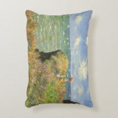 クロード・モネの「ポールヴィルでの断崖散歩」 アクセントクッション (正面(垂直))