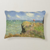 クロード・モネの「ポールヴィルでの断崖散歩」 アクセントクッション (裏面)