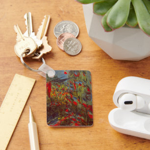 クロード・モネの『ル・モントルジェイユ通りとフランス国旗』 キーホルダー