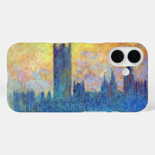 クロード・モネの『冬のロンドン議会』 Case-Mate iPhoneケース (裏面 (横))