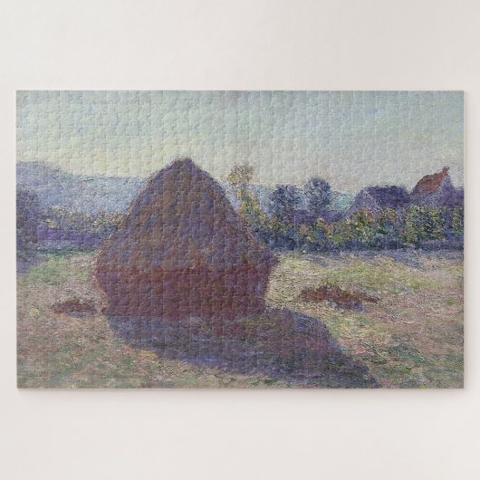 クロード・モネの「夕日の中の干し草の山 (1891)」 ジグソーパズル (横)
