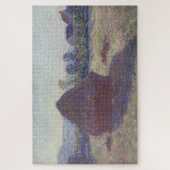 クロード・モネの「夕日の中の干し草の山 (1891)」 ジグソーパズル (縦)