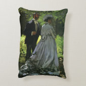 クロード・モネの『散歩する人々』(さんぽするひとびと)、別名『歩行者』 アクセントクッション (裏面(縦))