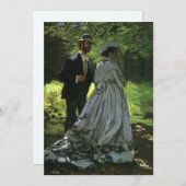 クロード・モネの『散歩する人々』（または『デュ・バジエとカミーユ』）、クロード・モネの「散歩者 (T 招待状 (正面/裏面)