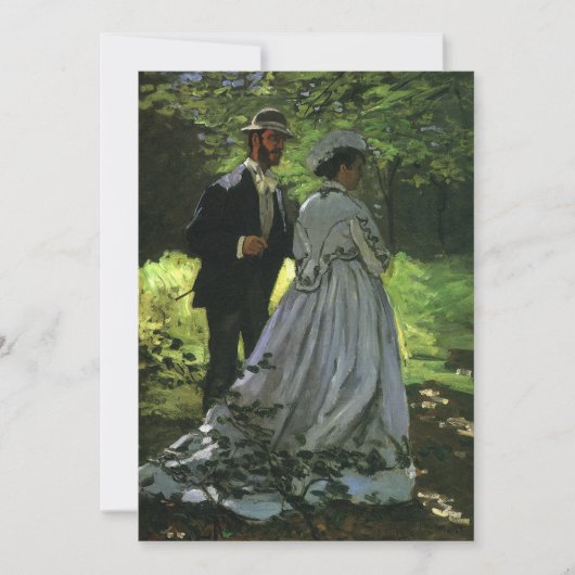 クロード・モネの『散歩する人々』（別名：『歩行者』） 招待状 (正面)