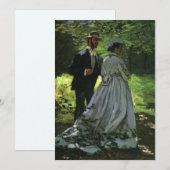 クロード・モネの『散歩する人々』（別名：『歩行者』） 招待状 (正面/裏面)