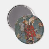 クロード・モネの「日本風の衣装のカミーユ・モネ」 マグネット (正面/裏面)