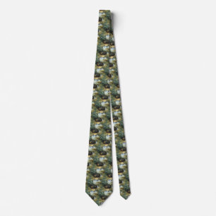 クロード・モネの《昼食》、ヴィンテージ印象派 ネクタイ