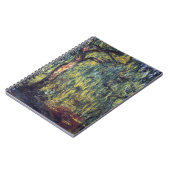 クロード・モネの『柳の木』、ヴィンテージ ファインアート ノートブック (左側)