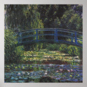 クロード・モネの『水芙蓉の池の橋』 ポスター (正面)