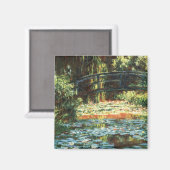 クロード・モネの『水芙蓉の池の橋』 マグネット (正面/裏面)