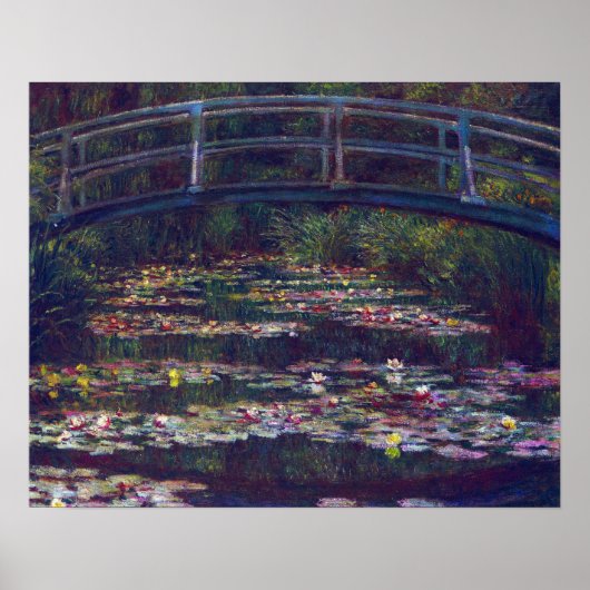 クロード・モネの『水芭蕉の池の橋』 ポスター (正面)