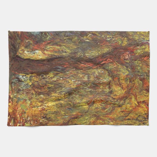 クロード・モネの『泣く柳』、ヴィンテージ ファインアート キッチンタオル (横)