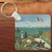クロード・モネの『海辺のテラス』 キーホルダー (正面)