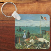 クロード・モネの『海辺のテラス』 キーホルダー (正面)