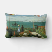 クロード・モネの『海辺のテラス』 ランバークッション (裏面)
