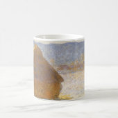 クロード・モネの『雪の効果、朝の麦穀の山』 コーヒーマグカップ (中央)