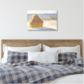 クロード・モネの『雪の効果、朝の麦穂』 キャンバスプリント (インサイチュ (寝室))