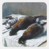 クロード·モネはキジやチョウと共に生きる スクエアシール (正面)