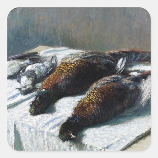 クロード·モネはキジやチョウと共に生きる スクエアシール (正面)