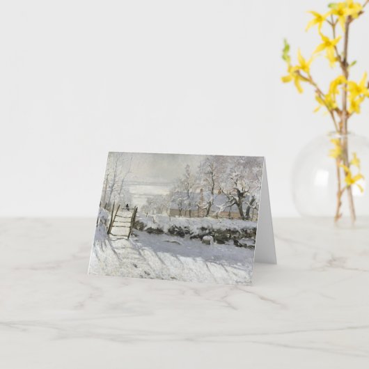 クロード・モネカササギ カード (黄色い花)