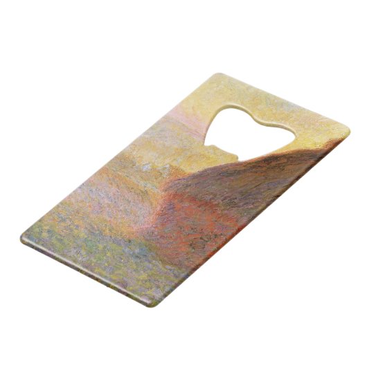 クロード・モネ印象派絵画のグレイスタックスI クレジットカード栓抜き (正面アングル)