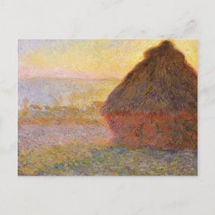 クロード・モネ印象派絵画のグレイスタックスI ポストカード