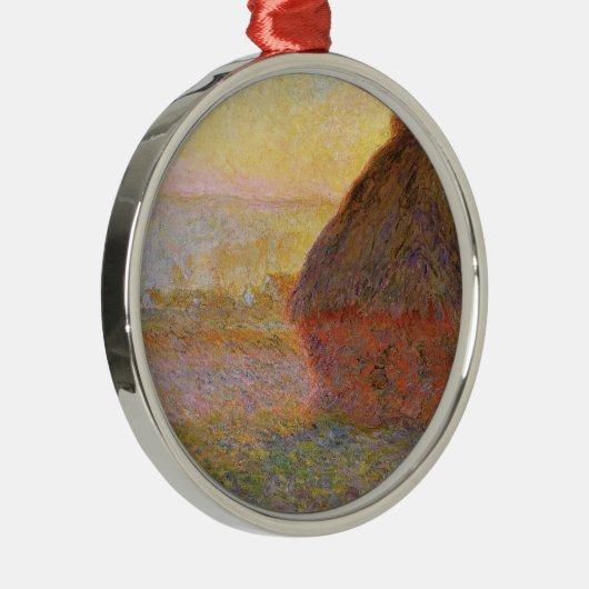 クロード・モネ印象派絵画のグレイスタックスI メタルオーナメント (右)