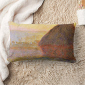 クロード・モネ印象派絵画のグレイスタックスI ランバークッション (ブランケット)