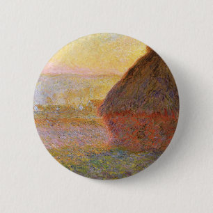 クロード・モネ印象派絵画のグレイスタックスI 缶バッジ