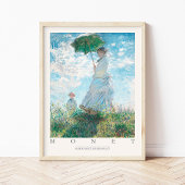 クロード・モネ女性パラソル・マダム彼女の息子1875アート ポスター