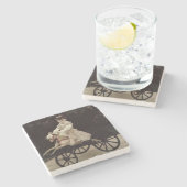 クロード・モネ彼の趣味の馬の|ジーンMonet、1872年 ストーンコースター (横)