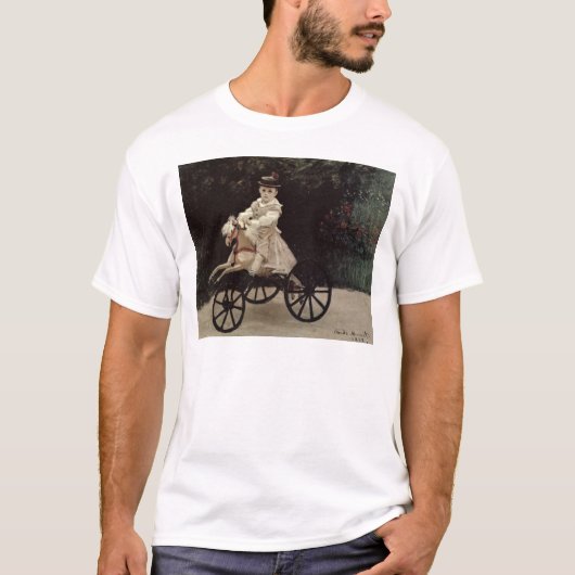 クロード・モネ彼の趣味の馬の|ジーンMonet、1872年 Tシャツ (正面)