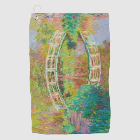 クロード・モネ日本のー – フットブリッジ,ジヴェルニー ゴルフタオル (正面)