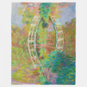 クロード・モネ日本のー – フットブリッジ,ジヴェルニー フリースブランケット (正面)
