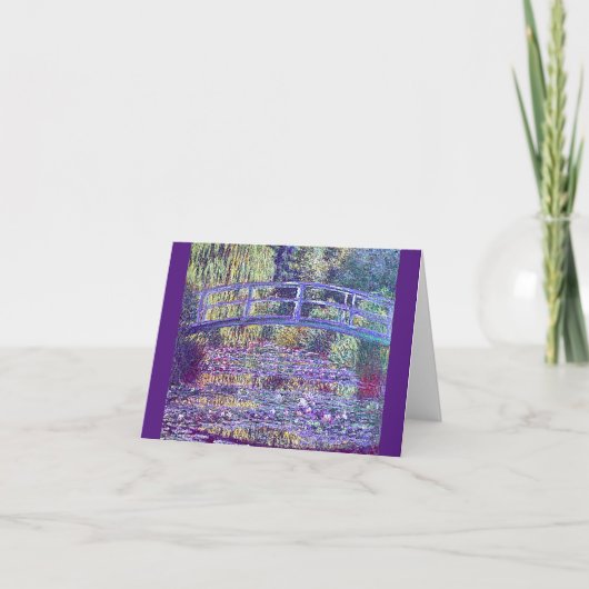 クロード・モネ日本の・ブリッジ・ファインアート シーズンカード (正面)