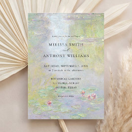 クロード・モネ睡蓮の芸術的な結婚式 招待状