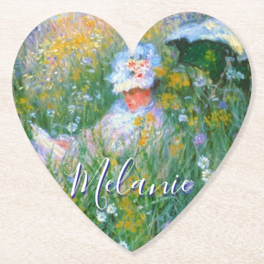 クロード・モネ絵を描のダンス・ラ・プレーリーの女神 ペーパーコースター (正面)