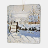 クロード・モネ絵を描トのマグピー セラミックオーナメント (左)