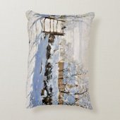 クロード・モネ絵画トのマグピー アクセントクッション (裏面(縦))