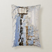 クロード・モネ絵画トのマグピー アクセントクッション (正面(垂直))