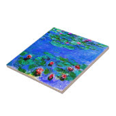 クロード・モネ美術：睡蓮（赤）、 タイル (側面)