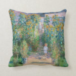 クロード・モネ芸術家の庭の絵画の枕 クッション<br><div class="desc">クロード・モネ、フランス語、Vétheuilのキャンバスの1880油の芸術家の庭</div>
